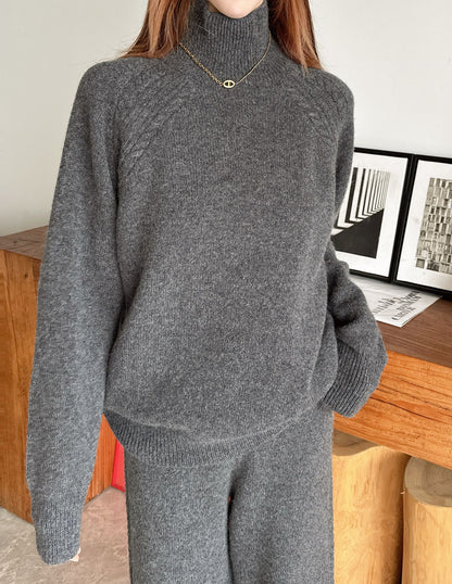 Loro 25fw wool pullover pants set