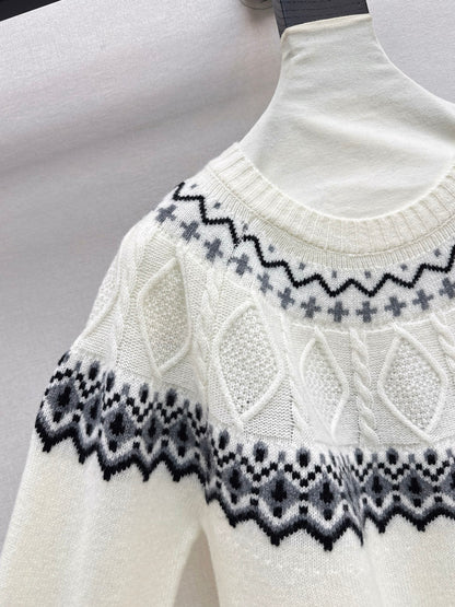 Loro 25fw fair isle sweater