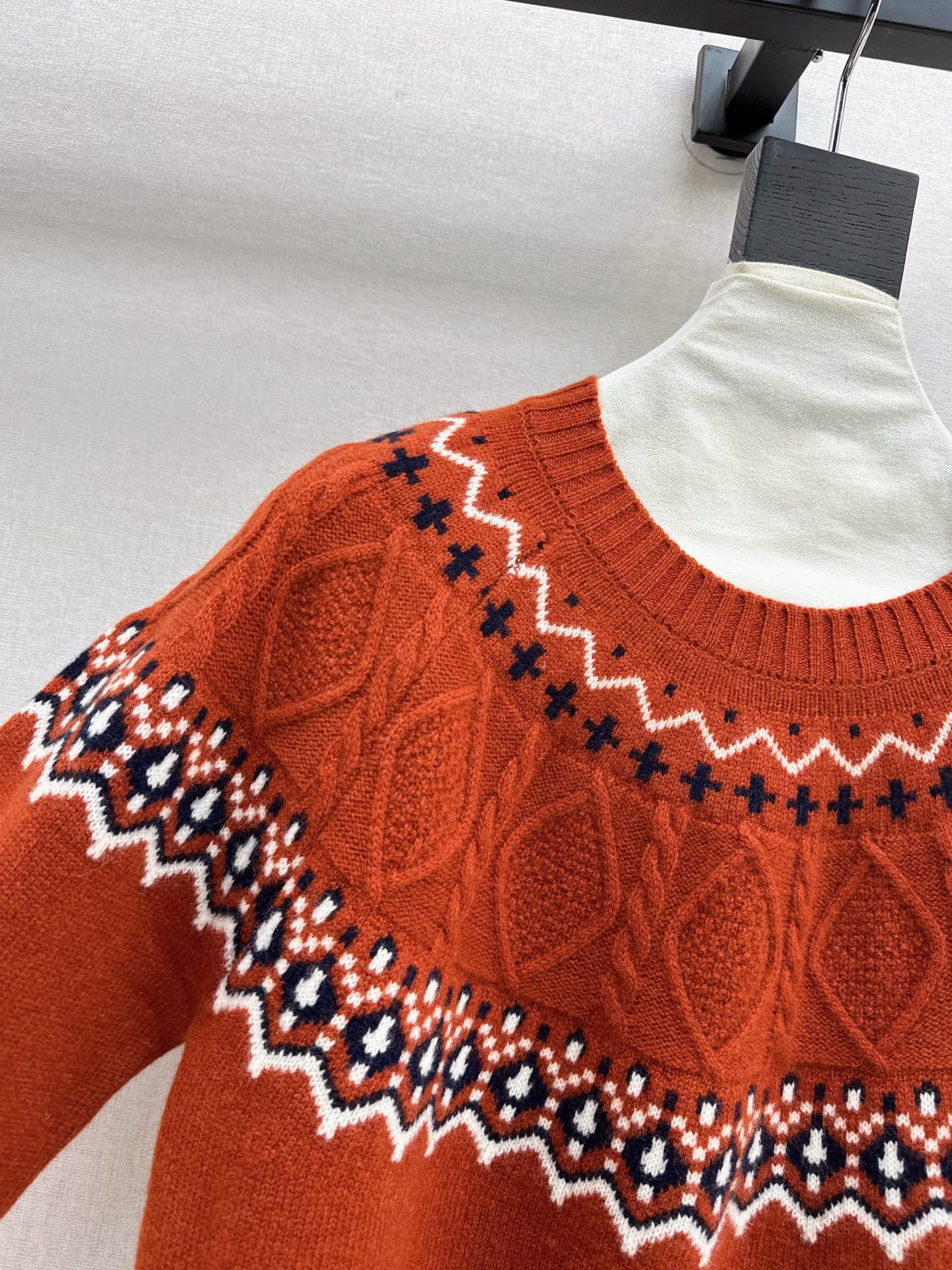 Loro 25fw fair isle sweater