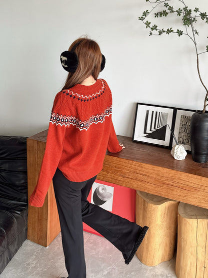 Loro 25fw fair isle sweater