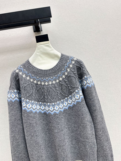 Loro 25fw fair isle sweater