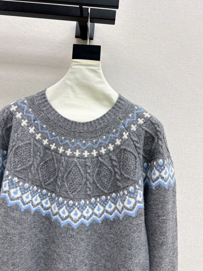 Loro 25fw fair isle sweater