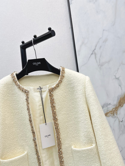 Celi 25fw beading woven jacket