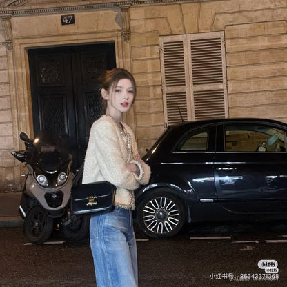 Celi 25fw beading woven jacket