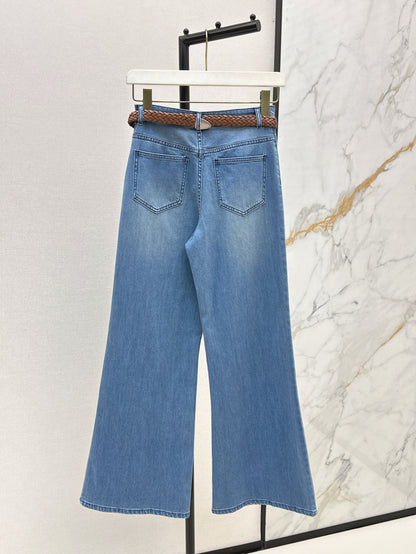 Loe 25fw jeans with woven belt