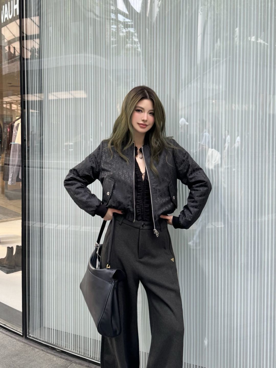 CD 25fw jacquard bomber jacket