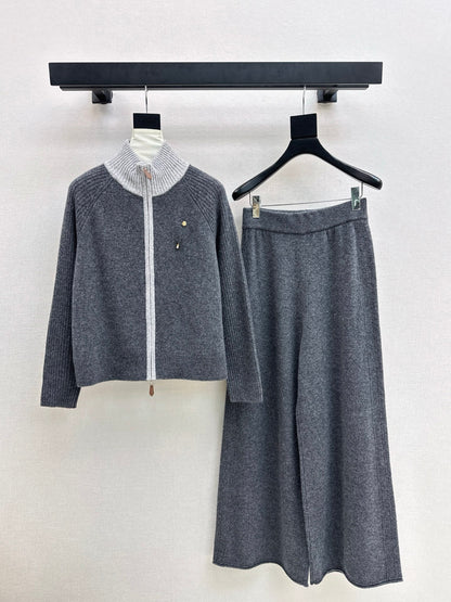 Loro 25fw knit jacket pants set
