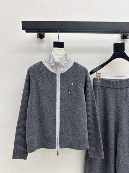 Loro 25fw knit jacket pants set