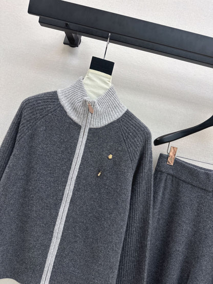 Loro 25fw knit jacket pants set