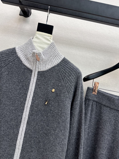 Loro 25fw knit jacket pants set