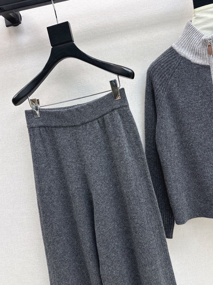 Loro 25fw knit jacket pants set
