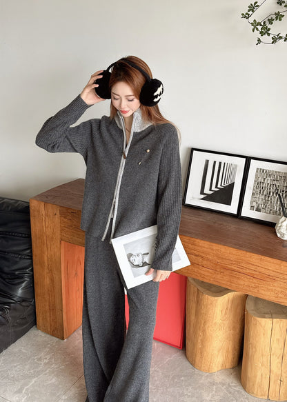 Loro 25fw knit jacket pants set