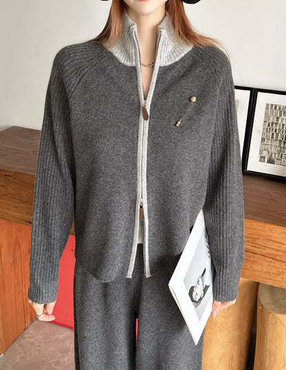 Loro 25fw knit jacket pants set