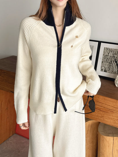 Loro 25fw knit jacket pants set