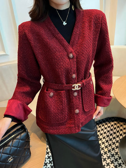 Chan 25fw woven tweed jacket