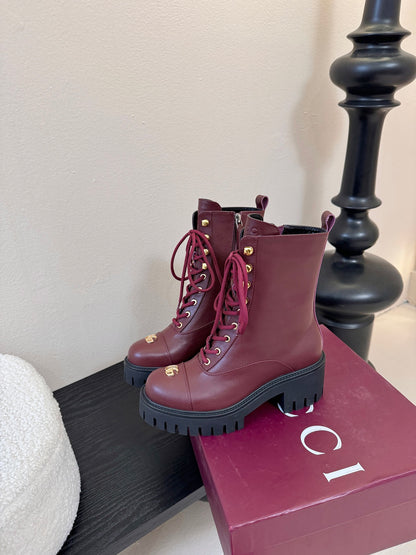 Gucc 25fw combat boots