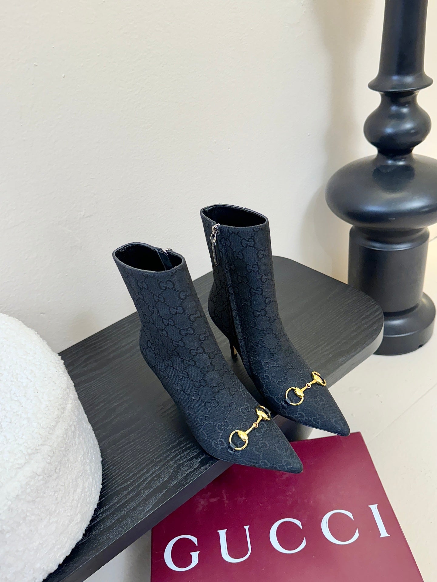 Gucc 25fw heel ankle boots