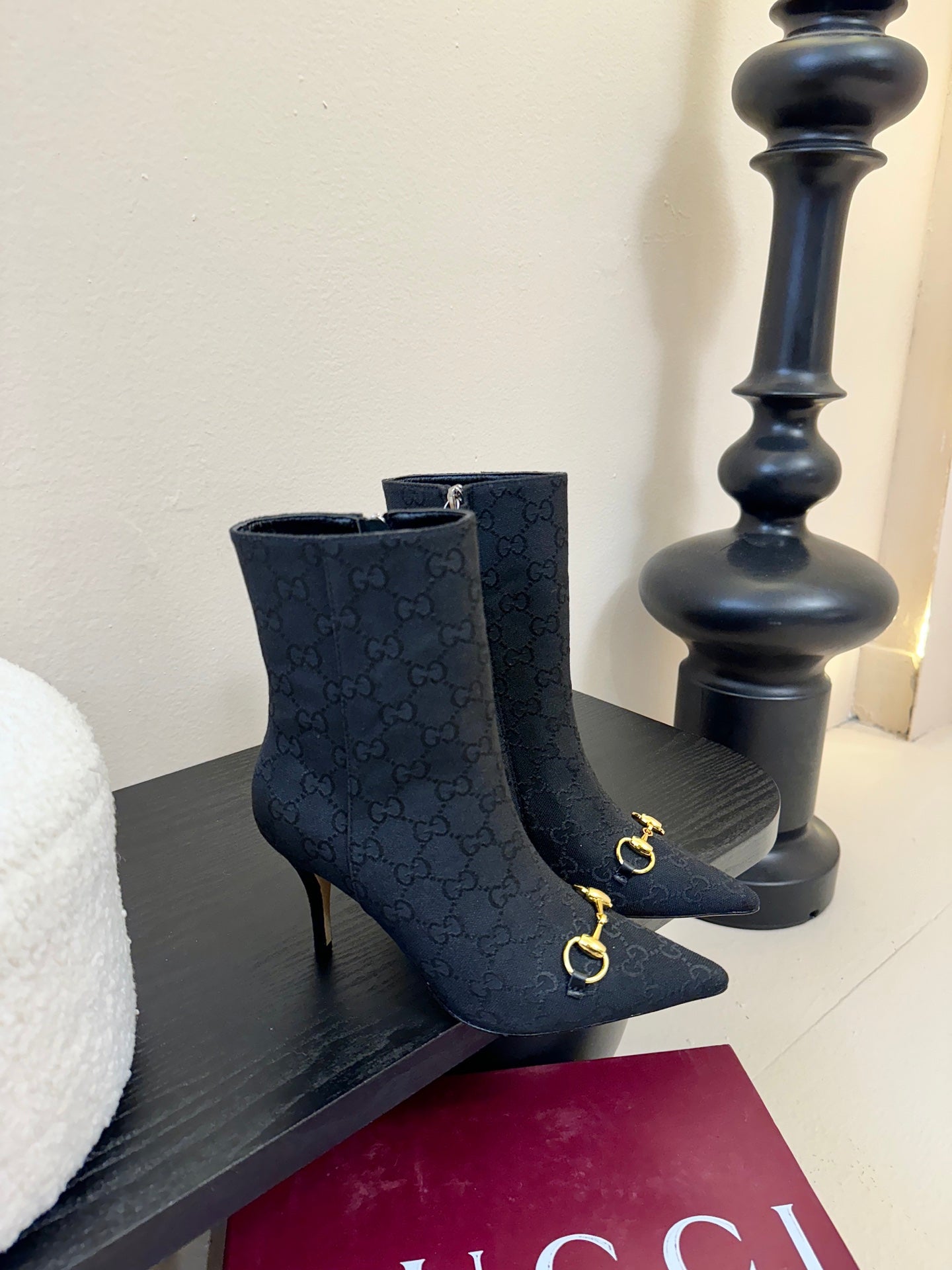 Gucc 25fw heel ankle boots