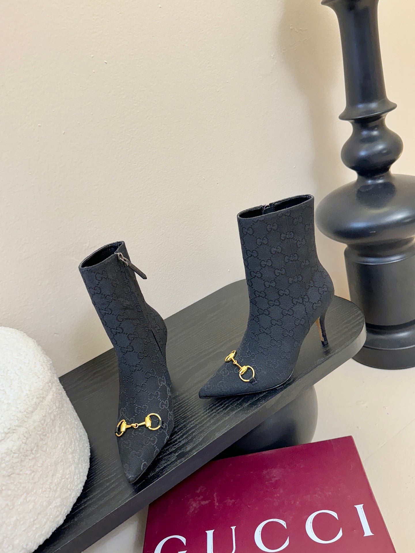 Gucc 25fw heel ankle boots