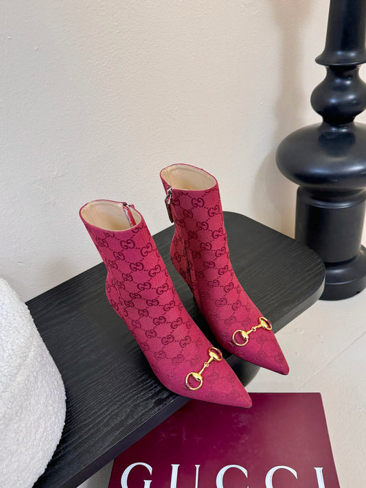 Gucc 25fw heel ankle boots