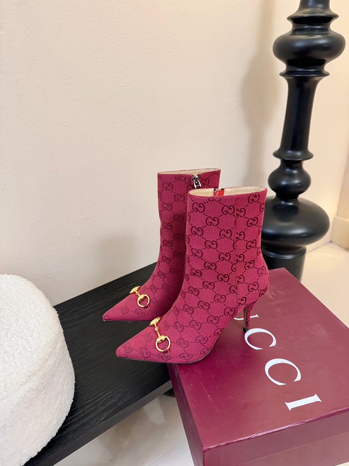 Gucc 25fw heel ankle boots