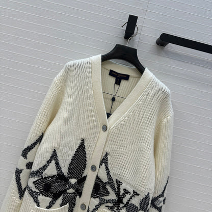 Louis 25fw jacquard knitted cardigan