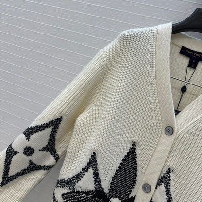 Louis 25fw jacquard knitted cardigan