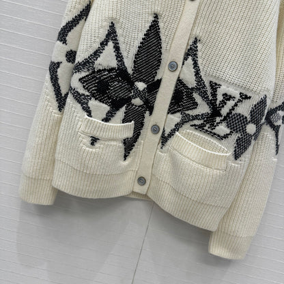 Louis 25fw jacquard knitted cardigan