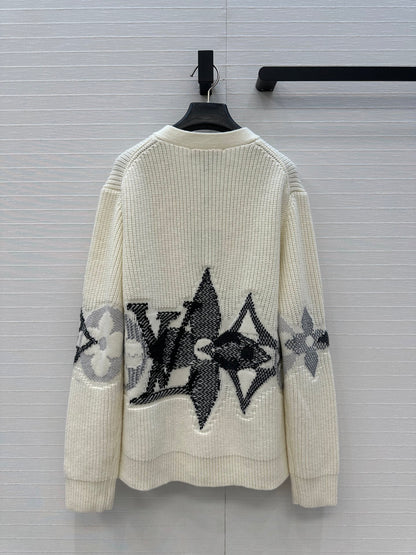 Louis 25fw jacquard knitted cardigan