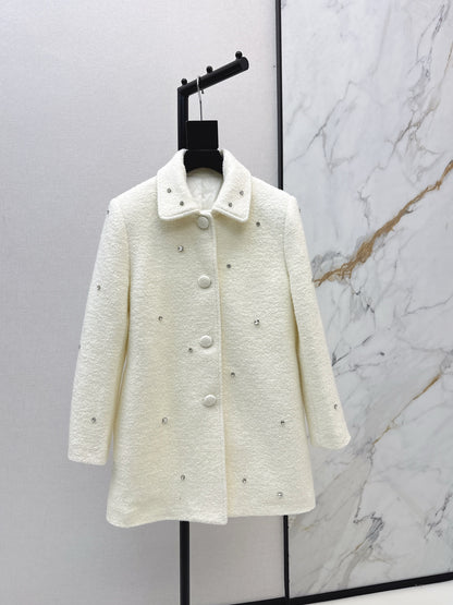 Miu 25fw rhinestone overcoats