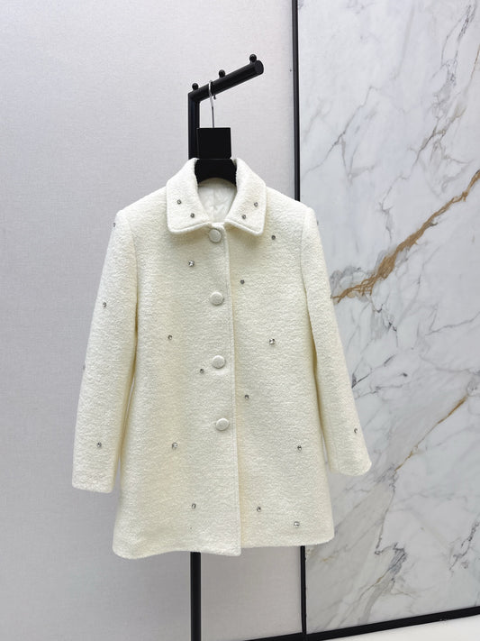 Miu 25fw rhinestone overcoats