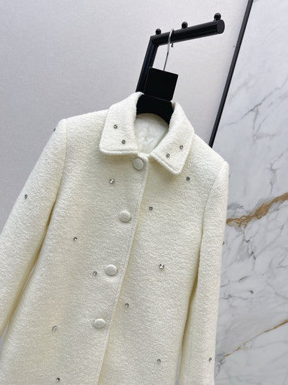 Miu 25fw rhinestone overcoats