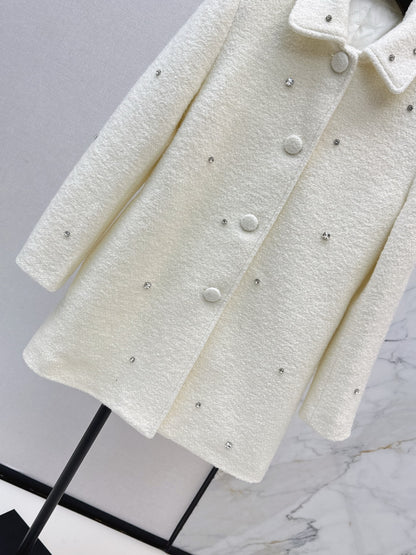 Miu 25fw rhinestone overcoats