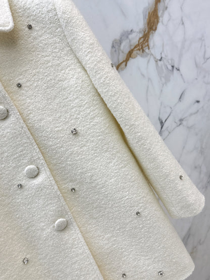 Miu 25fw rhinestone overcoats