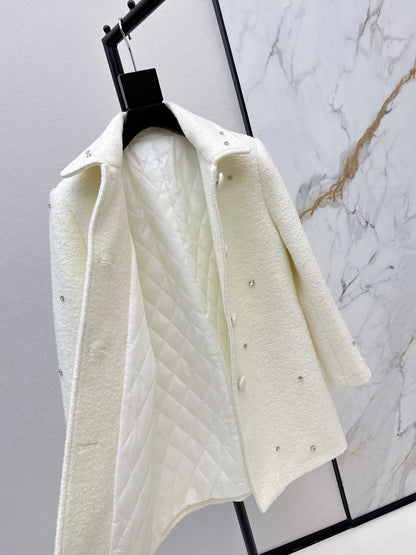 Miu 25fw rhinestone overcoats