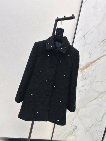 Miu 25fw rhinestone overcoats