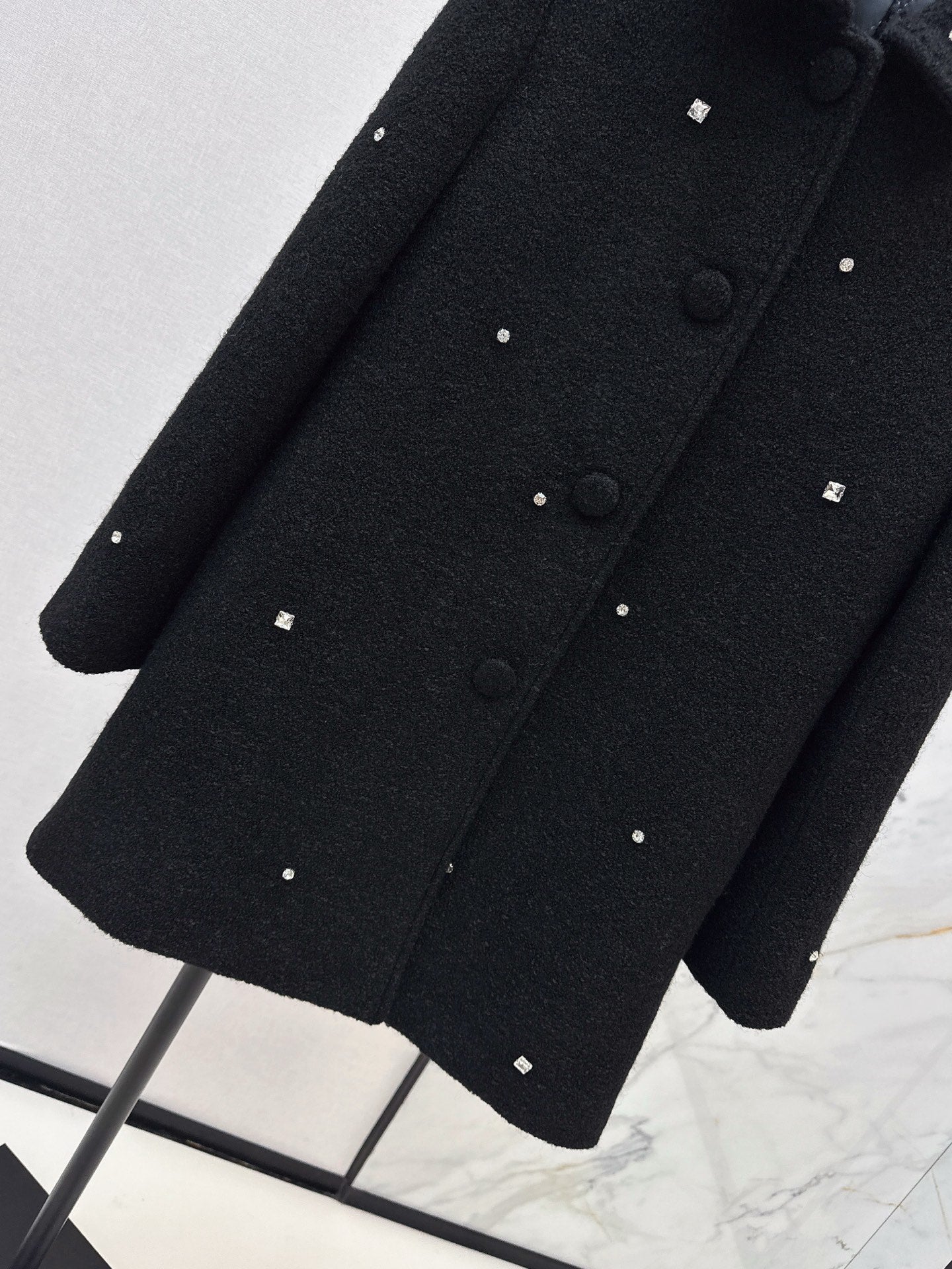 Miu 25fw rhinestone overcoats