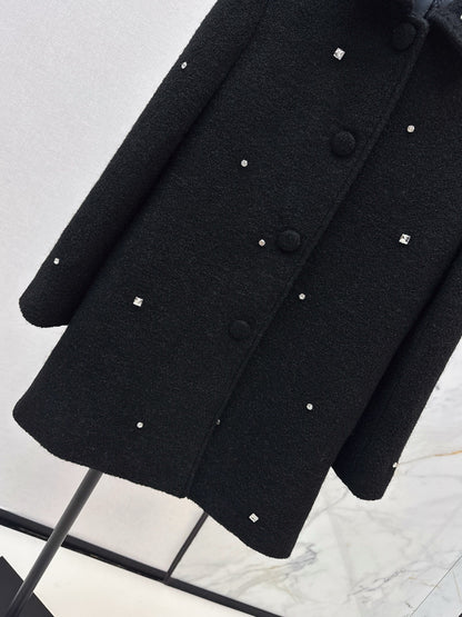 Miu 25fw rhinestone overcoats