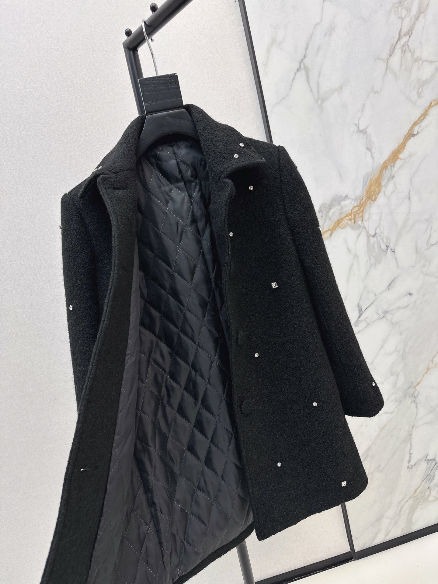 Miu 25fw rhinestone overcoats