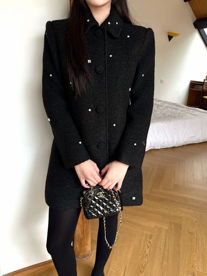 Miu 25fw rhinestone overcoats