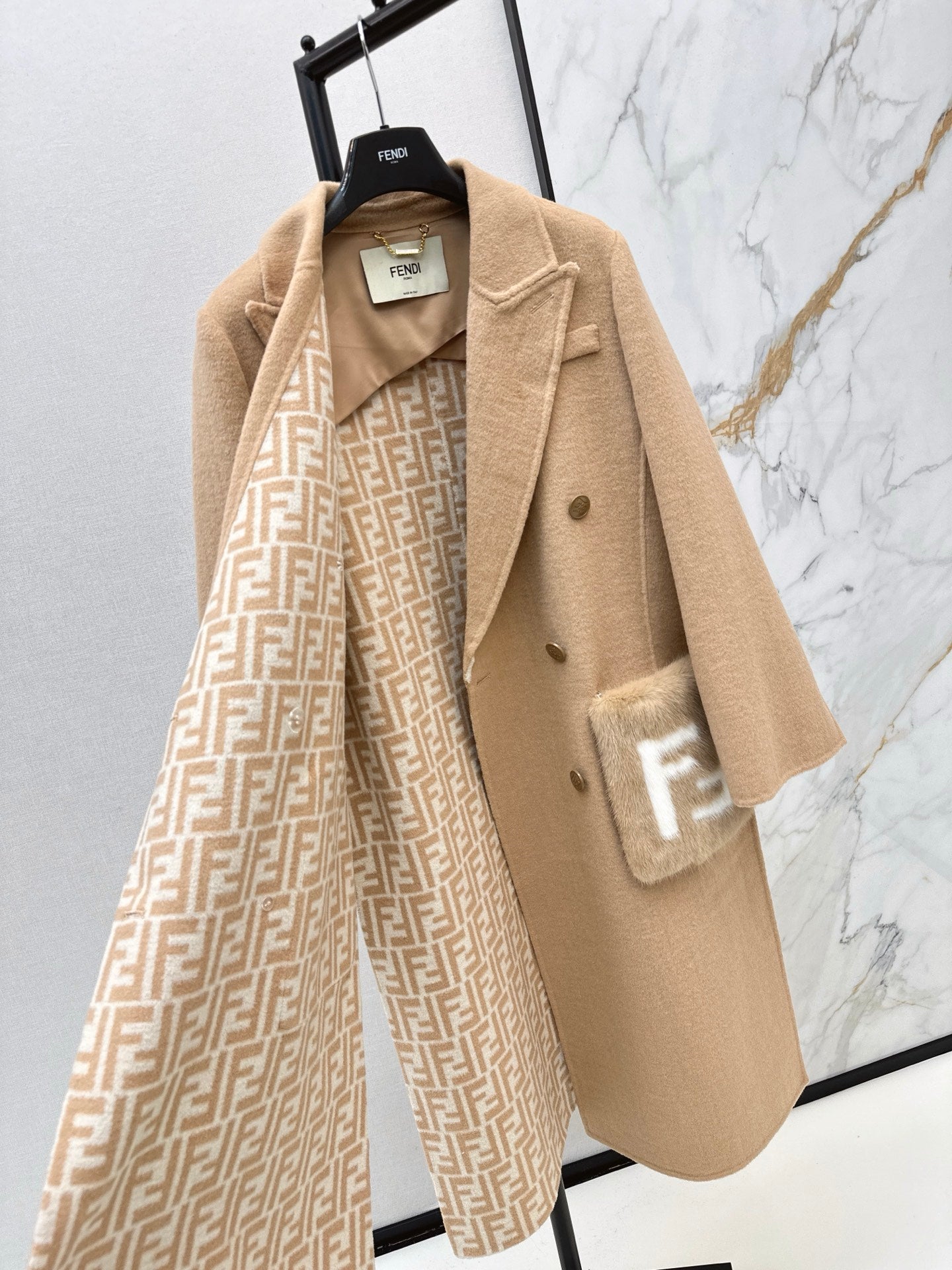 Fend 25fw cashmere overcoats