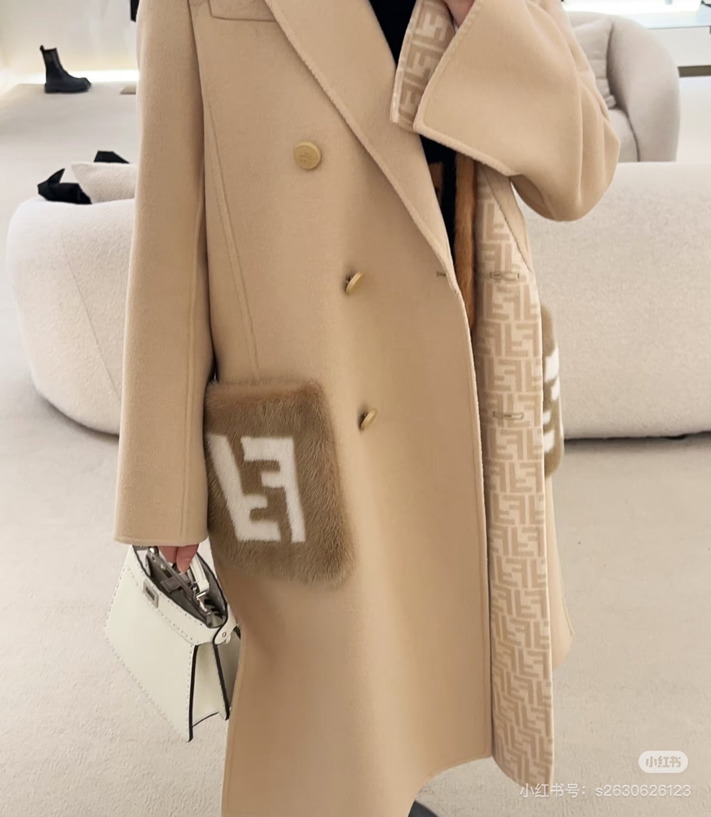 Fend 25fw cashmere overcoats