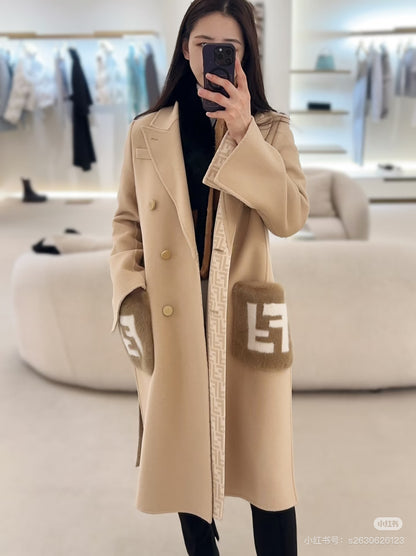 Fend 25fw cashmere overcoats