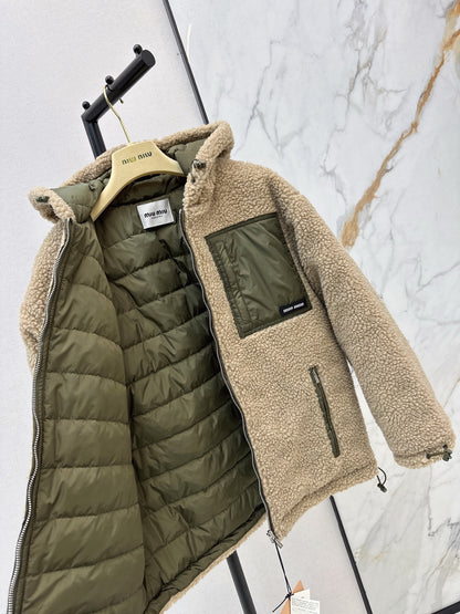 Miu 25fw lamp fleece jacket
