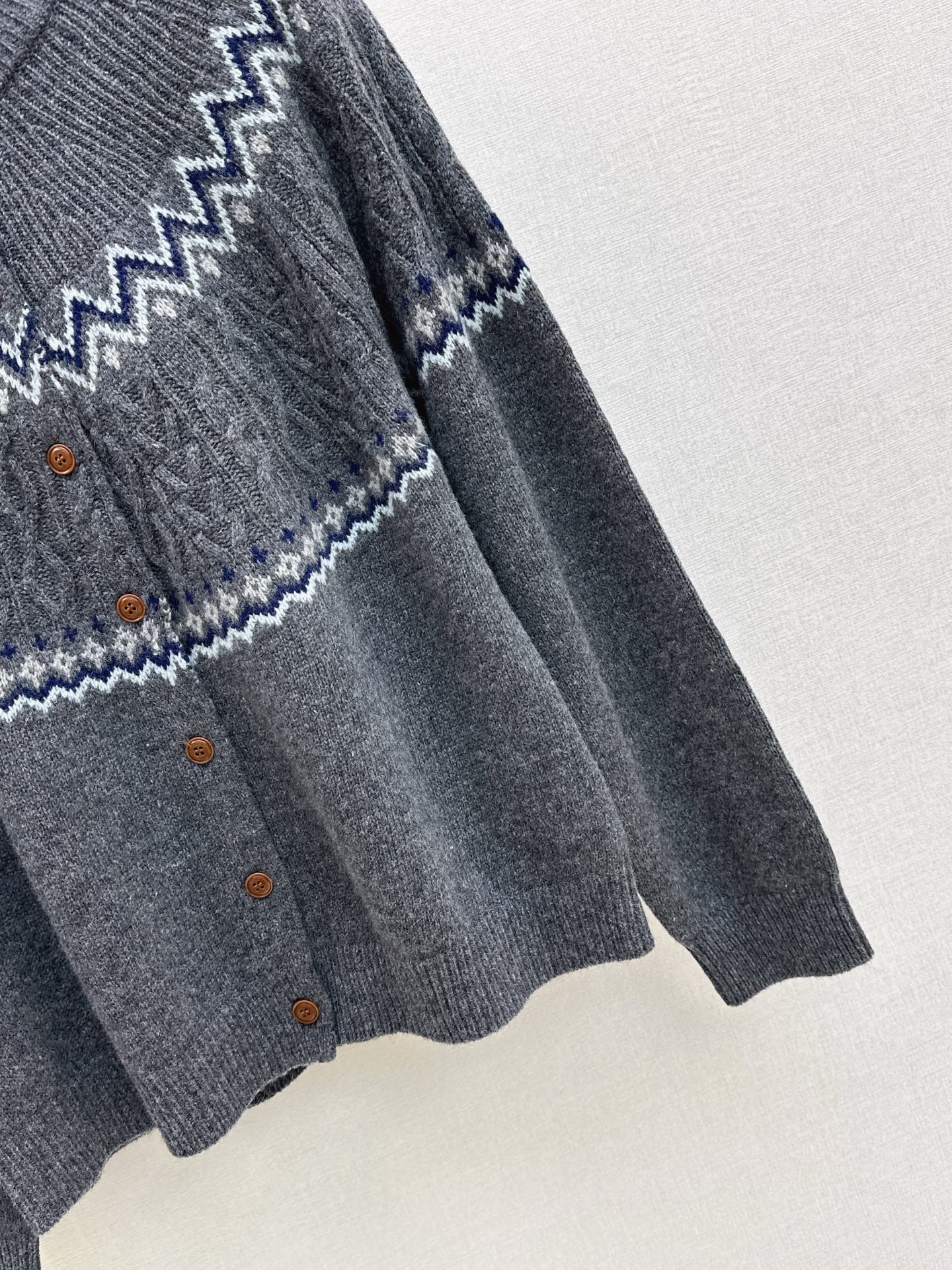 Loro 25fw fair isle cardigan