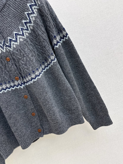 Loro 25fw fair isle cardigan