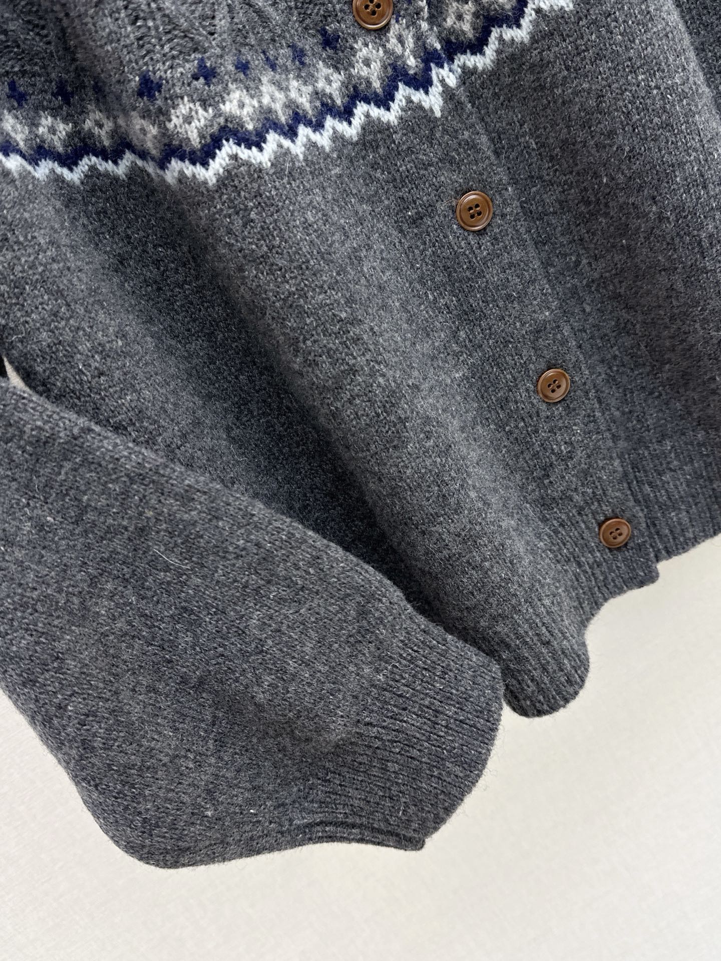 Loro 25fw fair isle cardigan