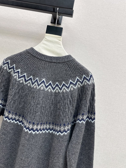 Loro 25fw fair isle cardigan