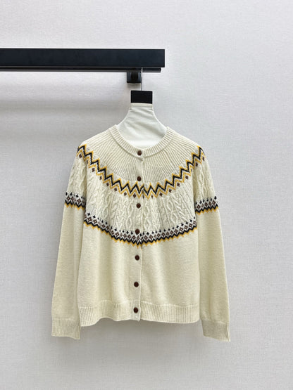 Loro 25fw fair isle cardigan