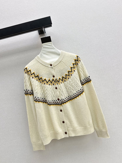 Loro 25fw fair isle cardigan